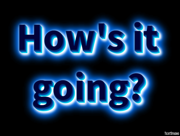 How's it going? Text Effect