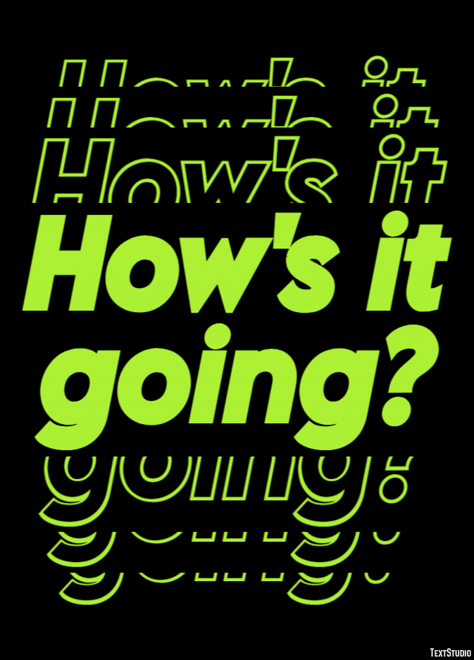 How's it going? Text Effect