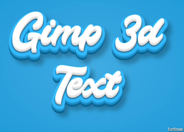 Gimp 3d Text Efecto de Texto