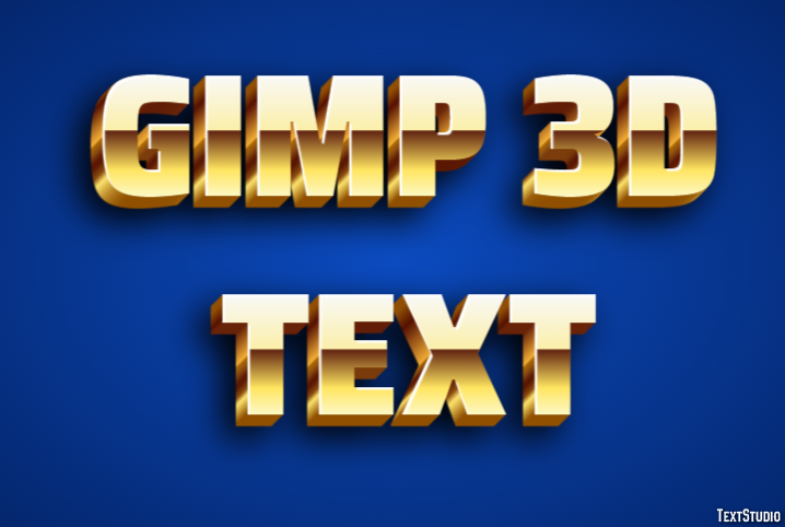 Gimp 3d Text Efecto de Texto