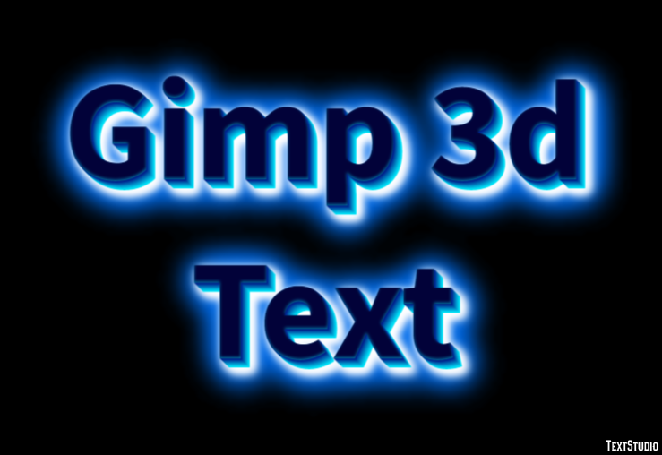 Gimp 3d Text Efecto de Texto