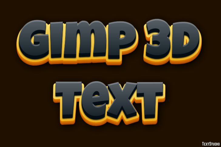Gimp 3d Text Efecto de Texto