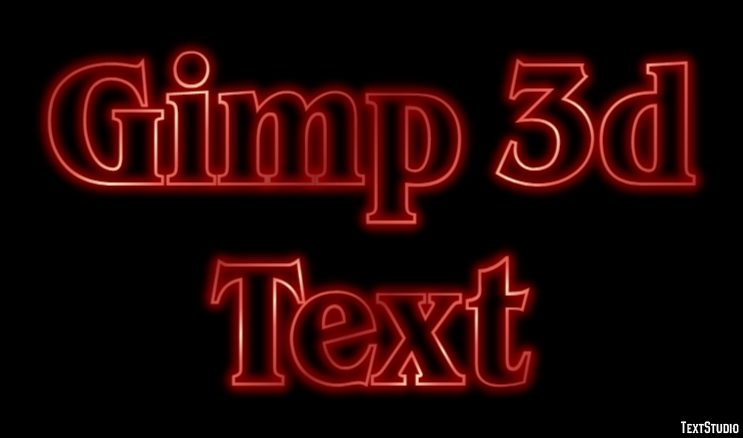 Gimp 3d Text Efecto de Texto