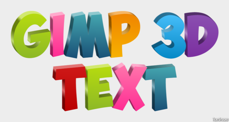 Gimp 3d Text Efecto de Texto