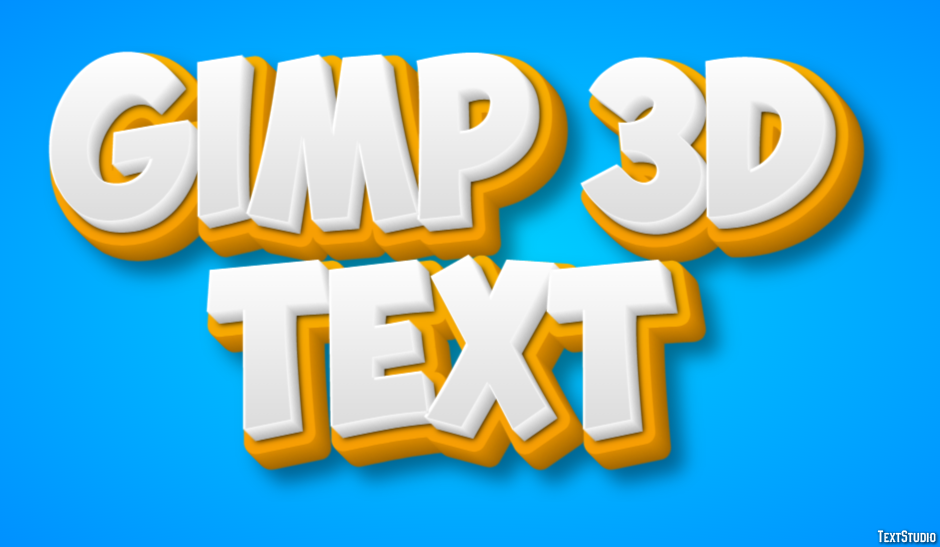 Gimp 3d Text Efecto de Texto