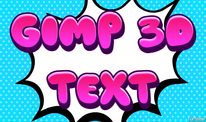 Gimp 3d Text Efecto de Texto