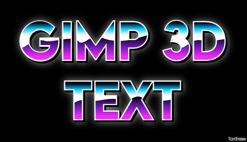 Gimp 3d Text Efecto de Texto