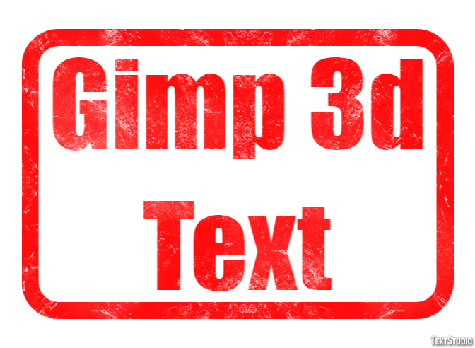 Gimp 3d Text Efecto de Texto