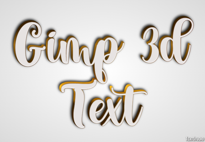 Gimp 3d Text Efecto de Texto