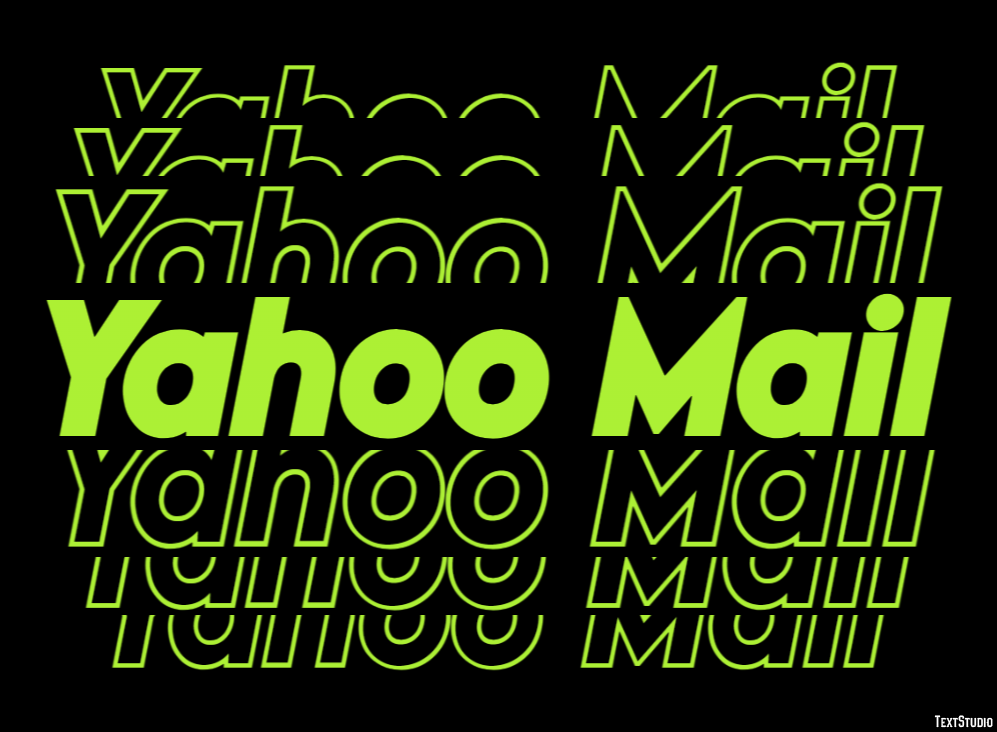 Yahoo Mail Text Effect