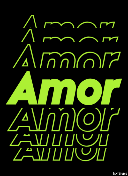 Amor Efeito de texto