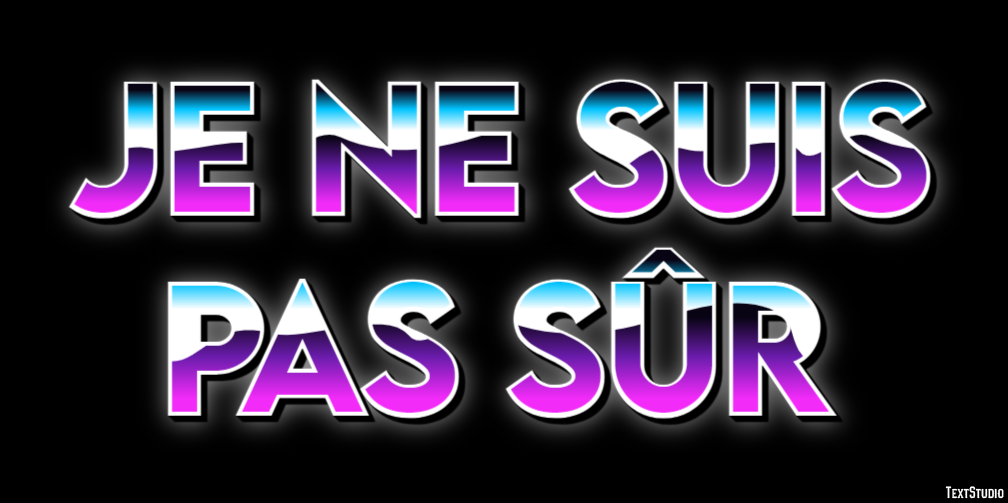 Je ne suis pas sûr Effet de Texte