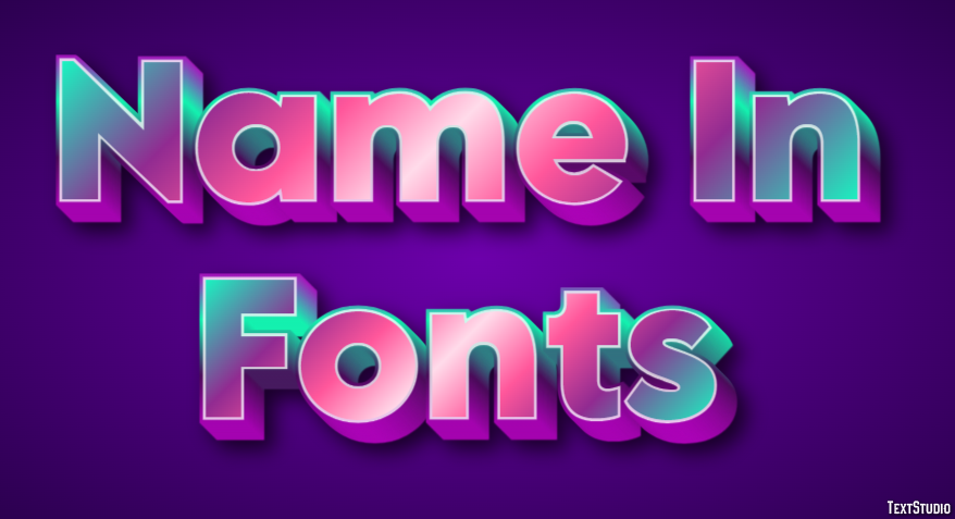 Name In Fonts Efekt tekstowy