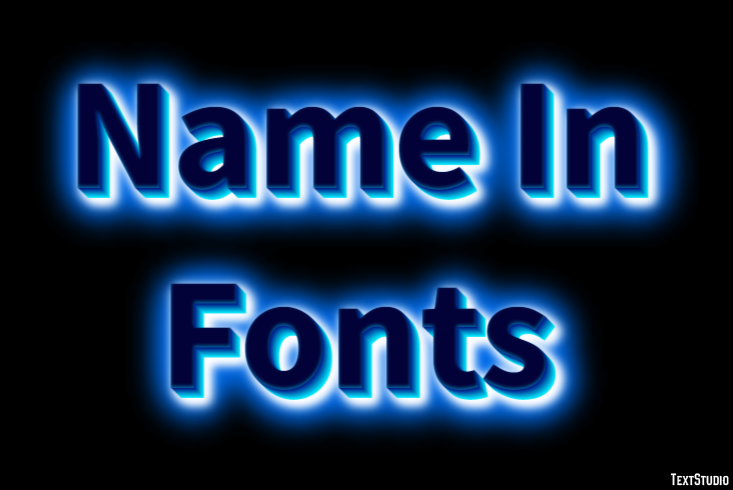 Name In Fonts Tekst Effect