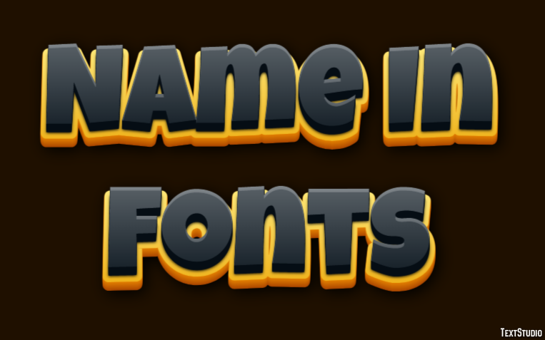 Name In Fonts Tekst Effect