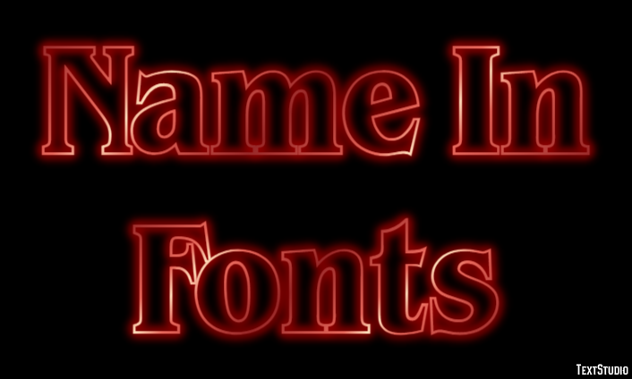 Name In Fonts Efekt tekstowy