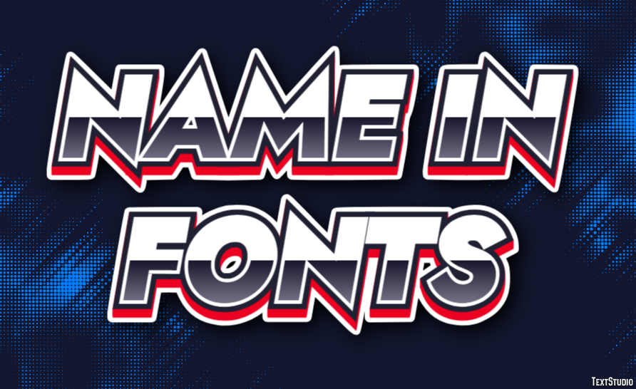 Name In Fonts Efekt tekstowy