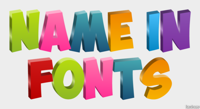 Name In Fonts Efekt tekstowy