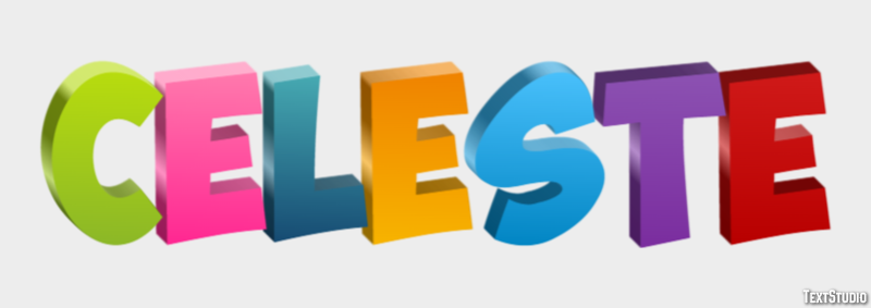 Celeste Tekst Effect
