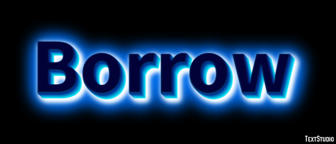 Borrow Text Effect