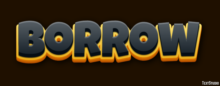 Borrow Texteffekt