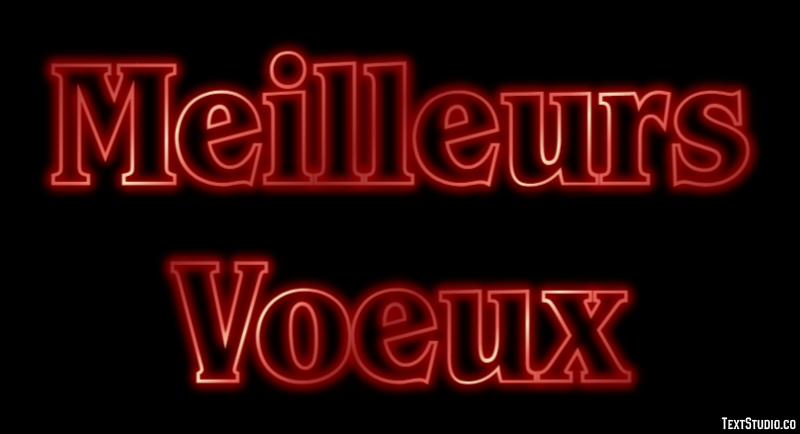 Meilleurs Voeux Effet de Texte