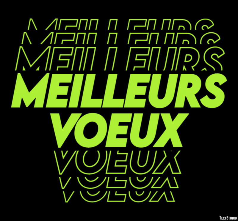Meilleurs Voeux Effet de Texte
