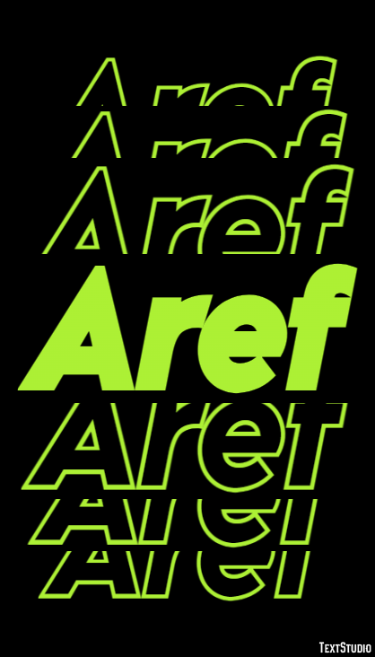 Aref Effetto testo