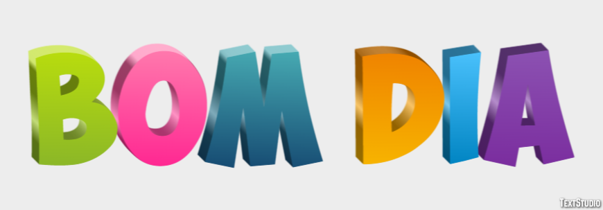 Bom dia Эффект текста