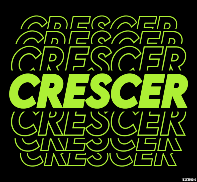 Crescer Text effect