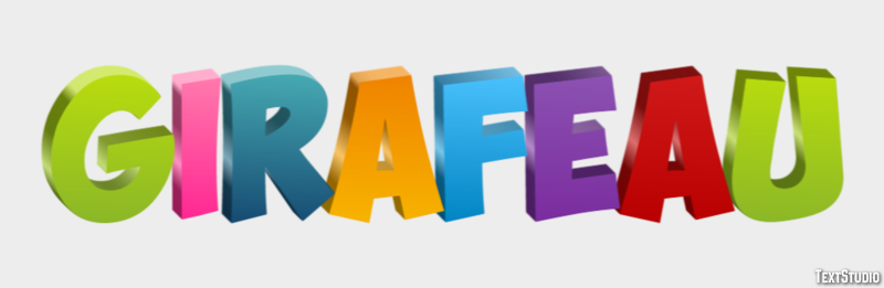 Girafeau Texteffekt