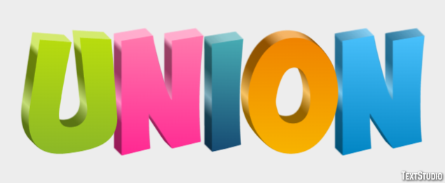 Union Text effect