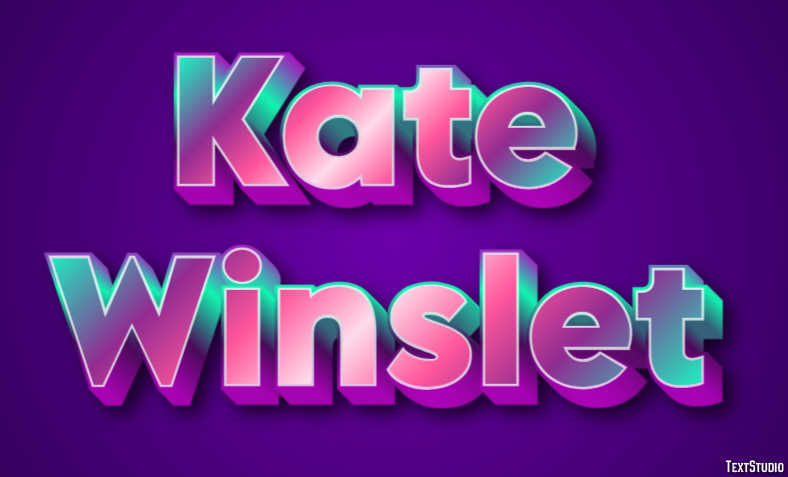 Kate Winslet Text effect