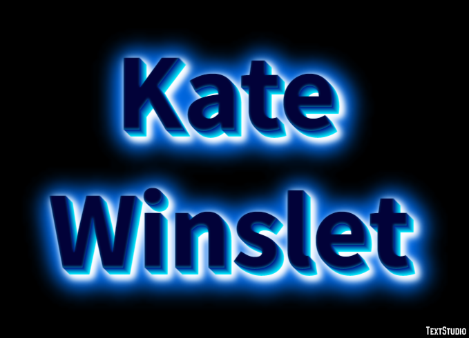 Kate Winslet Text effect
