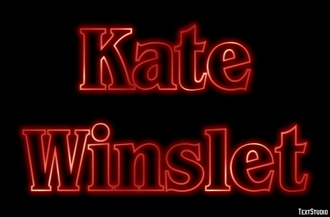 Kate Winslet Text effect