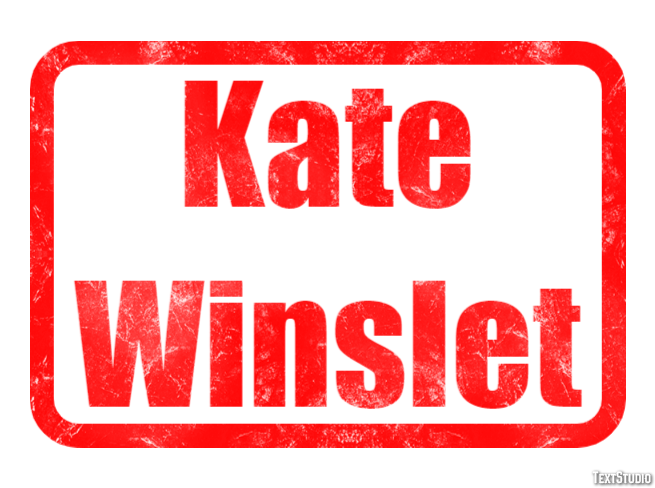 Kate Winslet Text effect