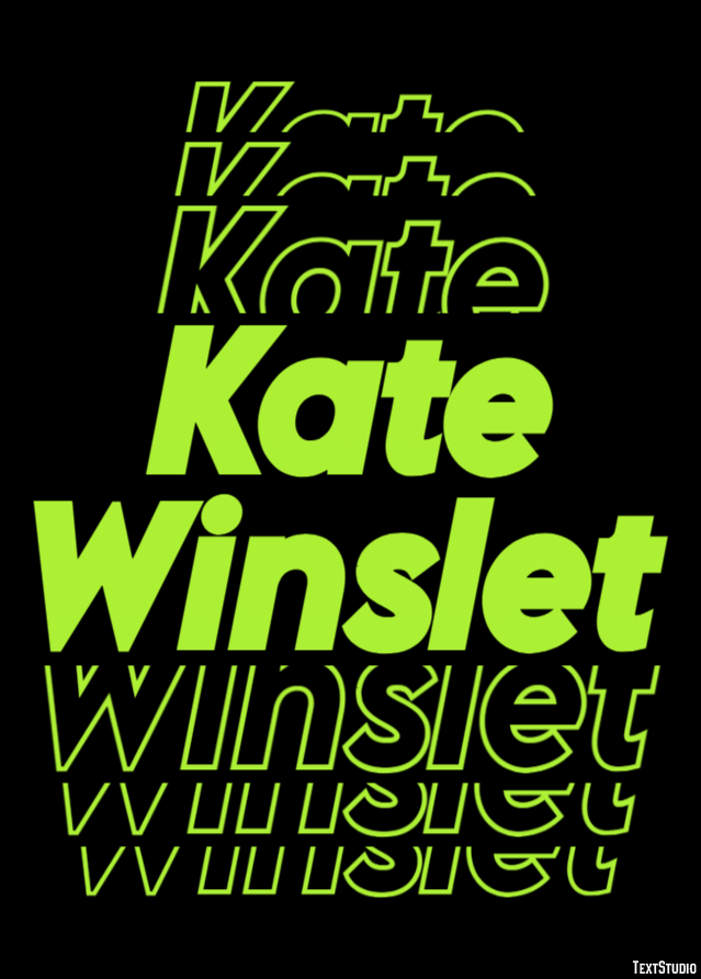 Kate Winslet Text effect