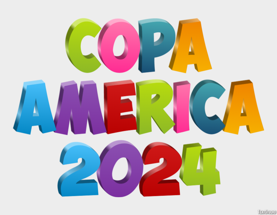 Copa America 2024 Texteffekt