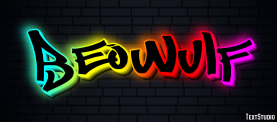 Beowulf Text effect