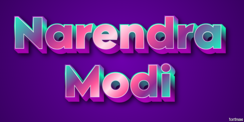 Narendra Modi Tekst Effect