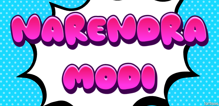 Narendra Modi Text effect