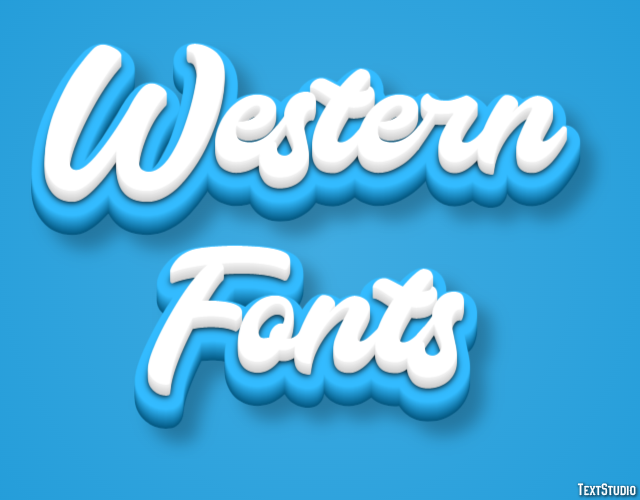 Western Fonts テキスト効果