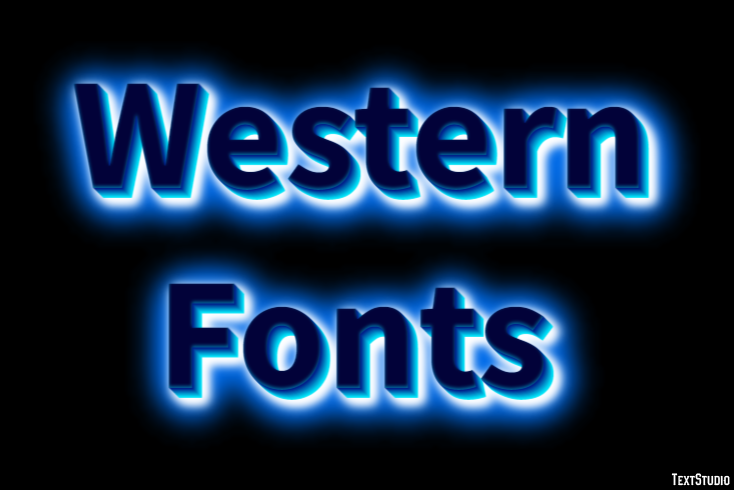 Western Fonts Text Effect