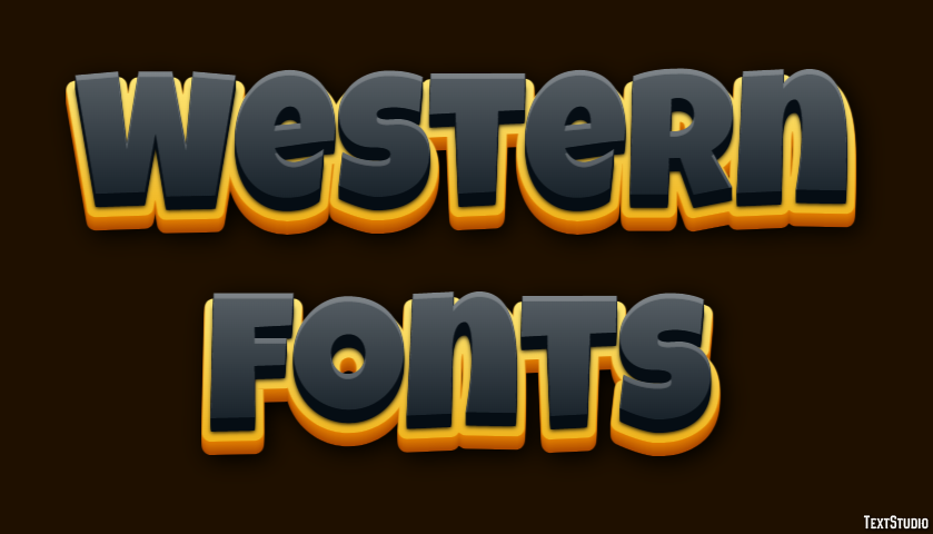Western Fonts Text Effect