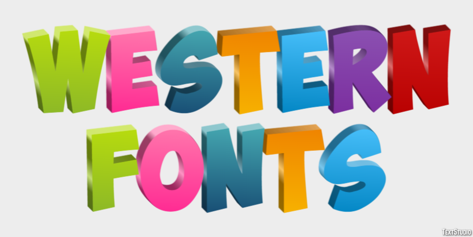 Western Fonts Text Effect