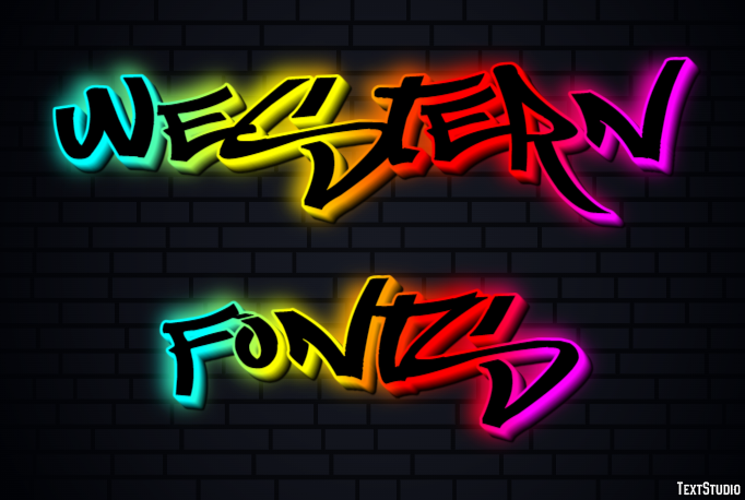 Western Fonts Text Effect