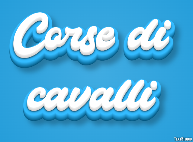 Corse di cavalli Effetto testo