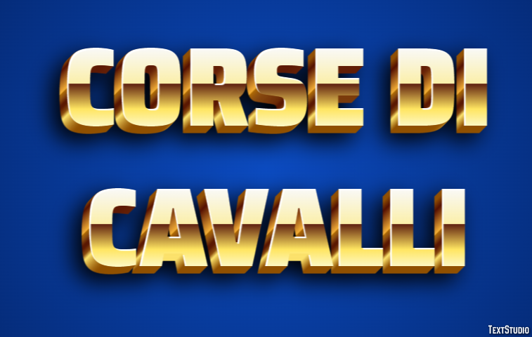 Corse di cavalli Effetto testo