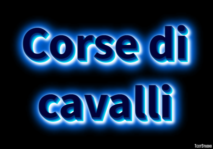 Corse di cavalli Effetto testo