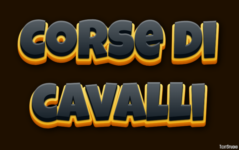 Corse di cavalli Effetto testo